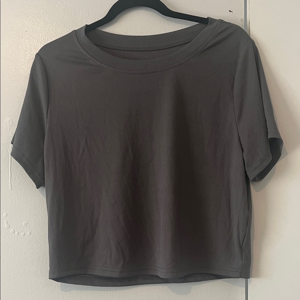 Smart & Sexy Charcoal Crop Top